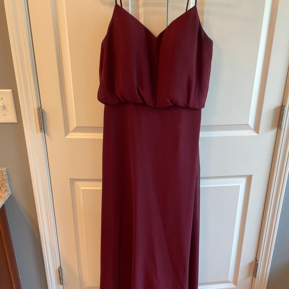 Bill Levkoff bridesmaid dress in Merlot size 8 - Picture 2 of 6